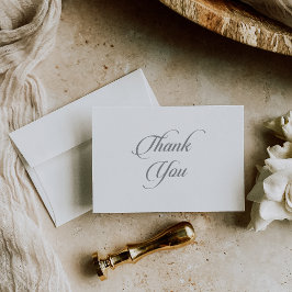 Klassieke Chic Calligrafie Vet Bruiloft Bedankkaart
