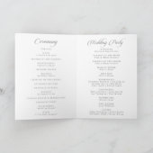 Klassieke Chic Calligrafie We Do Gevouwen Trouw Programma (Binnen)