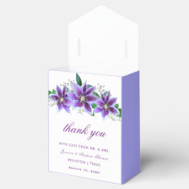 Klassieke Chic Clematis Bruiloft Bedankdoosjes