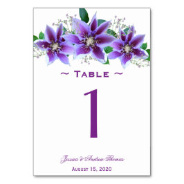 Klassieke Chic Clematis Bruiloft Kaart