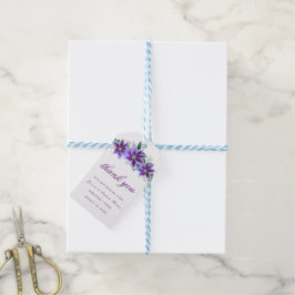 Klassieke Chic Clematis Trouw Bedankt Cadeaulabel