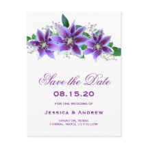 Klassieke Chic Clematis Trouw Save The Date