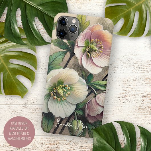 Klassieke Chic Helleborus Fine Art Botanische Teke iPhone Hoesje