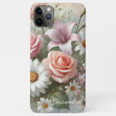 Klassieke Chic Rozen Fijne Kunst Botanische Schild Case-Mate iPhone Case (Achterkant)