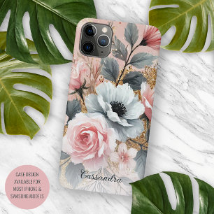 Klassieke Chic Rozen Fijne Kunst Botanische Schild Case-Mate iPhone Case