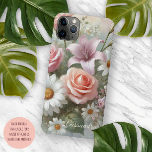 Klassieke Chic Rozen Fijne Kunst Botanische Schild Case-Mate iPhone Case