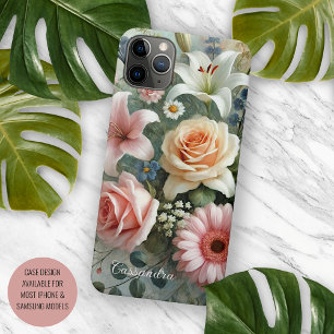 Klassieke Chic Rozen Fijne Kunst Botanische Schild iPhone 16 Pro Max Hoesje