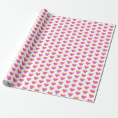 Klassieke Chic Schattigee Rainbow Ombre Hearts Cadeaupapier (Uitgerold)