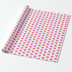 Klassieke Chic Schattigee Rainbow Ombre Hearts Cadeaupapier