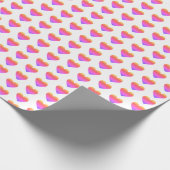 Klassieke Chic Schattigee Rainbow Ombre Hearts Cadeaupapier (Hoek)