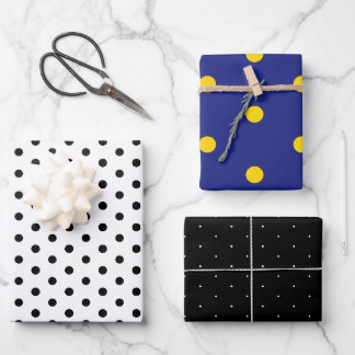 Klassieke Chic White Polka Dot Gift Wrapping Paper