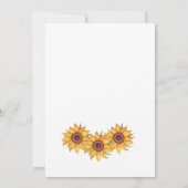Klassieke Chic Zonnebloemen Botanisch Save The Date (Achterkant)