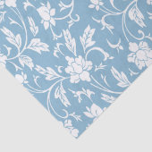 Klassieke Chinese Bloemen Ontwerp Blauw Tissuepapier (Detail)