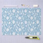 Klassieke Chinese Bloemen Ontwerp Blauw Tissuepapier (Craft)