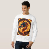"Klassieke Chinese Dragon Print T-shirt - Unisex F (Voorkant volledig)
