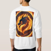 "Klassieke Chinese Dragon Print T-shirt - Unisex F (Achterkant)