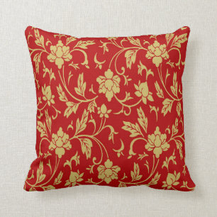 Klassieke Chinese Floral Design Red Kussen
