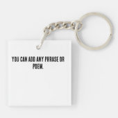 Klassieke Chinese kalligrafie-kalm-#001- Sleutelhanger (Achterkant)