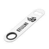 Klassieke Chinese kalligrafie-regen-# 001- Speed Flessenopener (Voorkant Gekanteld)