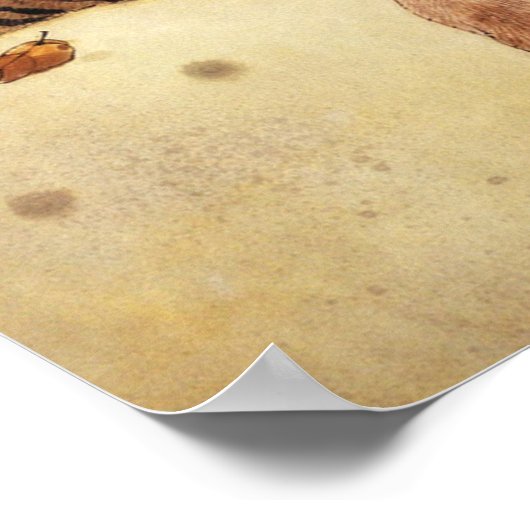 Klassieke Chinese stijlkunst, Watchful tigers Poster (Hoek)