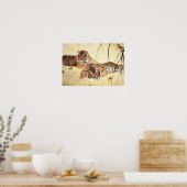 Klassieke Chinese stijlkunst, Watchful tigers Poster (Keuken)