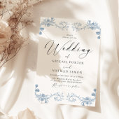 Klassieke  Chinoiserie Elegant Huwelijk Kaart