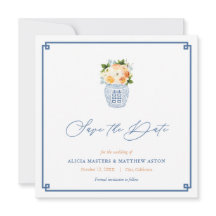 Klassieke Chinoiserie Herfst Bloemen Huwelijk