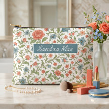 Klassieke chique bloem kunstpatroon toilettas