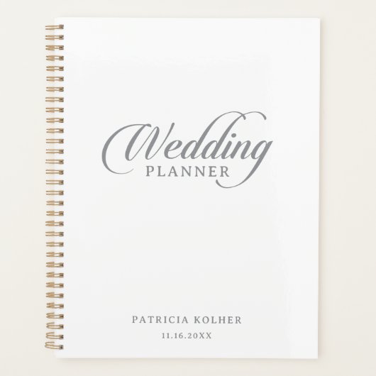 Klassieke Chique Calligrafie Bruiloft Planner (Voorkant)