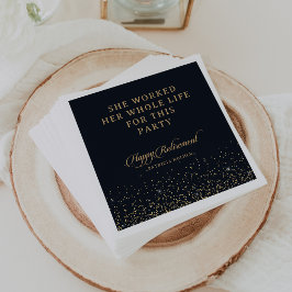 Klassieke Chique Calligrafie Gouden Confetti Pensi Servet