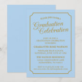KLASSIEKE CHIQUE ELEGANTE GRADUATIE PARTY UITNODIG KAART (Voorkant / Achterkant)