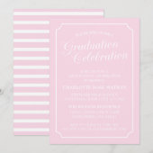 KLASSIEKE CHIQUE ELEGANTE GRADUATIE PARTY UITNODIG KAART (Voorkant / Achterkant)