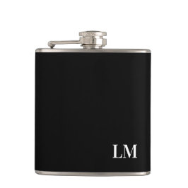 Klassieke Chique Elegante Trouw Monogram Heupfles