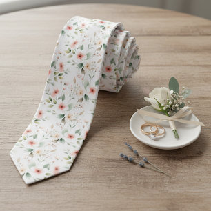 Klassieke chique halsband met bloemmotief stropdas
