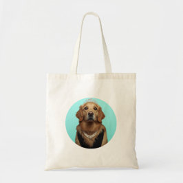 Klassieke Chique Ontbijtposter Goud Retriever Tote Bag