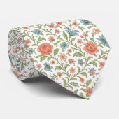 Klassieke chique stropdas met bloemmotief (Opgerold)