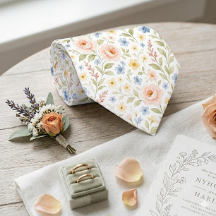 Klassieke chique stropdas met bloemmotief