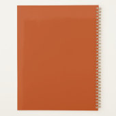 Klassieke Chique Terracotta Calligrafie Bruiloft Planner (Achterkant)