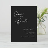 Klassieke chique zwart-wit foto Opslaan van de dat Kaart (Staand voorkant)