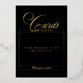 Klassieke chique zwarte kaarten & cadeaus bruiloft (Voorkant)