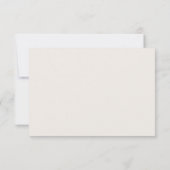 Klassieke Choco Bruine Ivoren Calligrafie Formele Kaart (Achterkant)