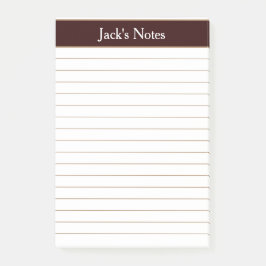 Klassieke chocolade bruin geleend, gepersonaliseer post-it® notes
