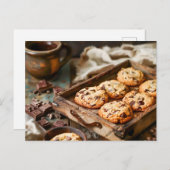 Klassieke Chocolade Chip Cookies Feestdagenkaart (Voorkant / Achterkant)