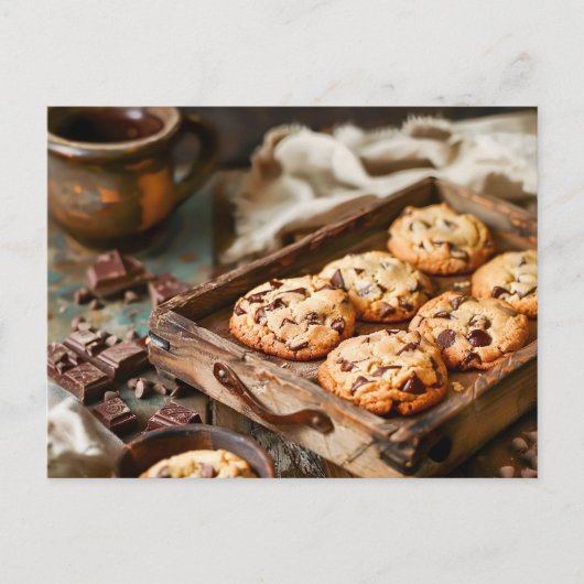 Klassieke Chocolade Chip Cookies Feestdagenkaart (Voorkant)