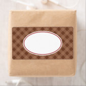 Klassieke Chocolade Gingham Labels (Insitu)