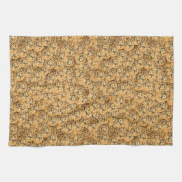 Klassieke chocoladestukjeskoekjes patroon handdoek