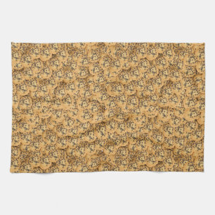 Klassieke chocoladestukjeskoekjes patroon handdoek