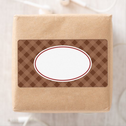 Klassieke Chocolate Gingham Labels (Insitu)