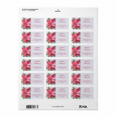 KLASSIEKE CHRISTMAS POINSETTIA-STROOMADRES ETIKET (Full Sheet)