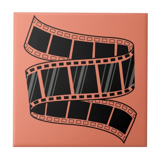 Klassieke Cinema Charm: Retro Filmstrip Tegeltje (Voorkant)